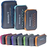 4Monster Quick Dry Travel Towel with Case & Carabiner – Super Absorbent Microfiber Gym & Camping Towel. Compact, Lightweight, Fast Drying for Beach, Swimming, Hiking, Backpacking