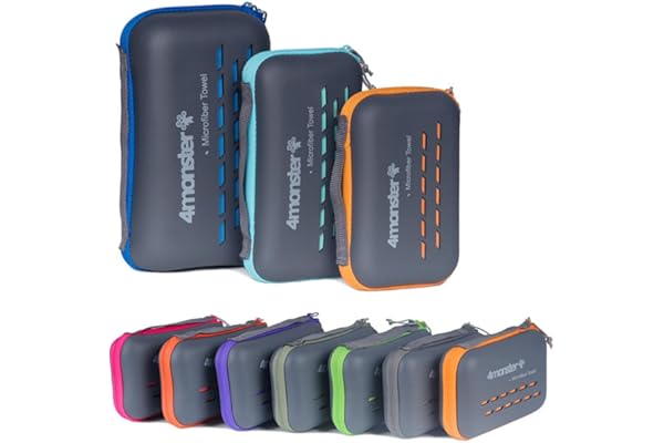 4Monster Camping Towels Super Absorbent, Fast Drying Microfiber Travel Towel, Quick Dry Ultra Soft Compact Gym Towel for Swimming Beach Hiking Yoga Travel Sports Backpack (59.00