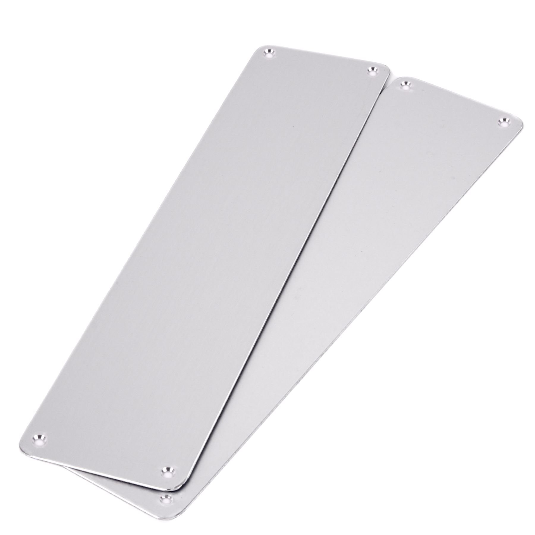 Set of 2 12" Satin Aaluminium Door Finger Push Plates