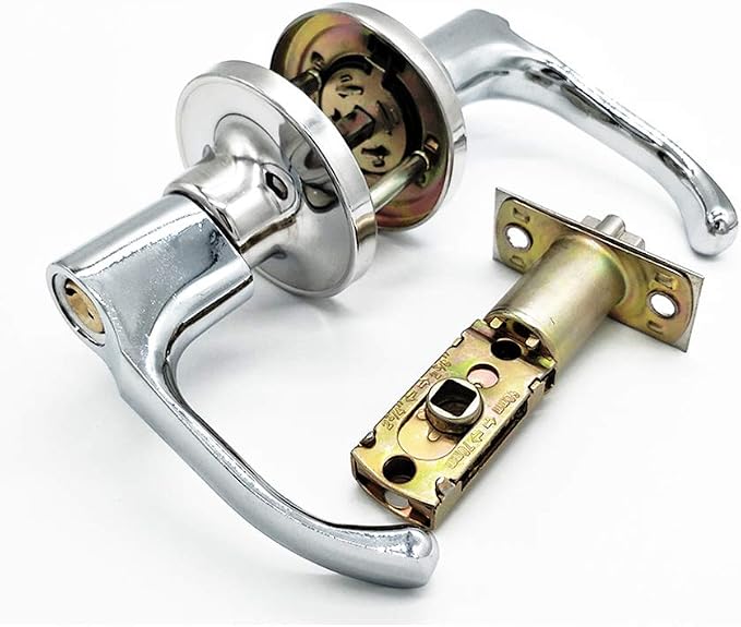 Set Di 2 Pomelli Per Porta Rotondi In Ottone Satinato – Maniglia A Sfera Con Viti, Diametro 55mm