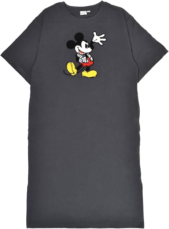 Amazon Co Jp Hulalani Hawaii フララニハワイ レディース ワンピース Disney ディズニー ミッキーマウス 211hu2op002 Gry F 服 ファッション小物