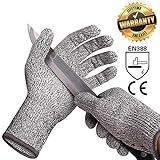 Cut Resistant Gloves - Level 5 Protection Cut Proof Gloves for Kitchen or Work (Small) by GloRight