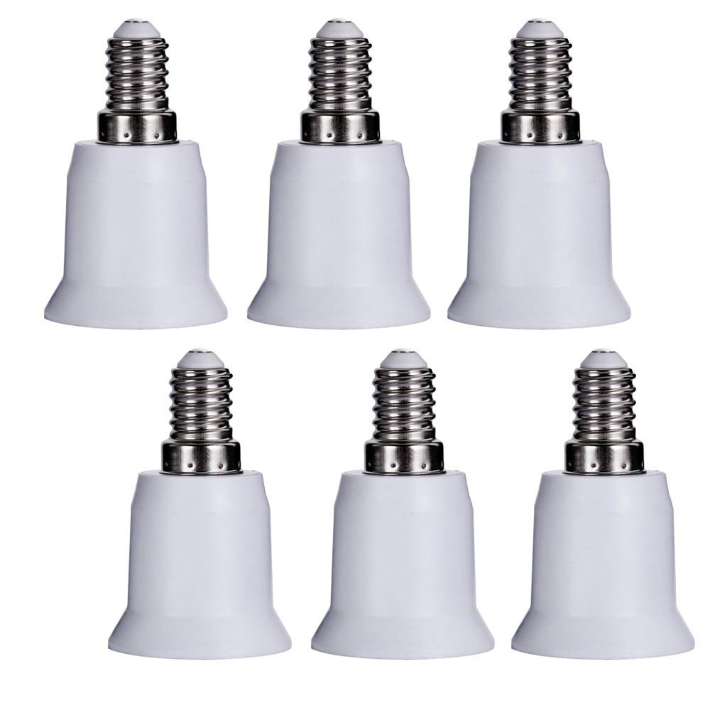 Photo 1 of (5pcs/Pack) YiLighting - E14 European Base to E26/E27 Edison Base LED Light Lamp Bulbs Sockets Adapter Converter Used for LED and CFL lights, (Not for Incandescent light bulbs)