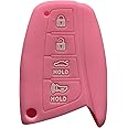 Rpkey Silicone Keyless Entry Remote Control Key Fob Cover Case protector Replacement Fit For 2015 2016 Hyundai Genesis 2013 2014 2015 Santa Fe 2014 2015 Equus 2015 Azera SY5DMFNA04 (Pink)