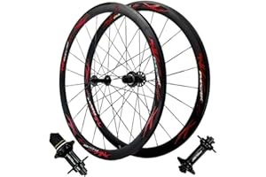 LPYDWZ Road Bicycle Wheelset 700C, Aluminum Alloy V Brake 4 Sealed Bearing Front & Rear Wheels 40MM Bike Rim for 7/8/9/10/11/