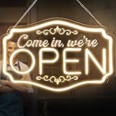 OPEN Signs for Business - Neon Sign for Business Ultra Bright LED, High Visibility Neon OPEN Sign with ON/OFF Switch, Advertisment Board for Bars, Stores, Coffee Shop, Hotel, Window, Outdoor