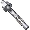 Horiznext 3/8-3 inch Wedge Anchor Galvanized Carbon Steel, Expansion Screw Bolt Heavy Duty Fastener for Concrete Masonry Cement（Pack of 30pcs