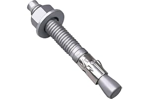 Horiznext 3/8 x 3 inch Wedge Anchor Galvanized Carbon Steel, Expansion Screw Bolt Heavy Duty Fastener for Concrete Masonry Cement（Pack of 20pcs