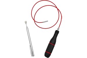 GUTI-MORE GUTIMORE Magnetic Pickup Tool set, 50g(4mm)&1.5LB, 28" Flexible and Telescopic Magnet Grabber for Hard to Reach Keys,Bolts,Nuts and Screws