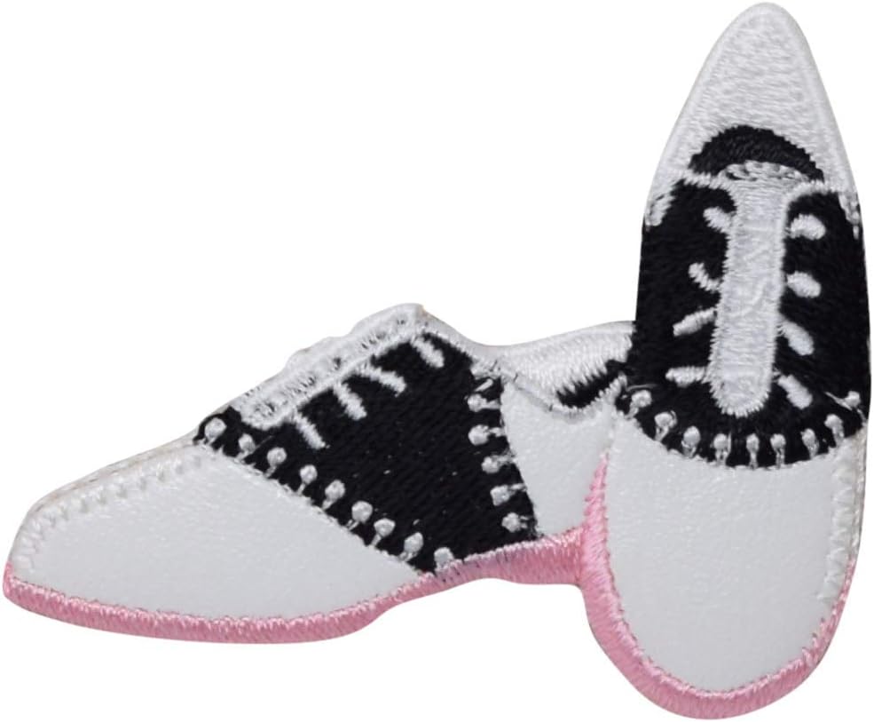 pink and white oxford shoes