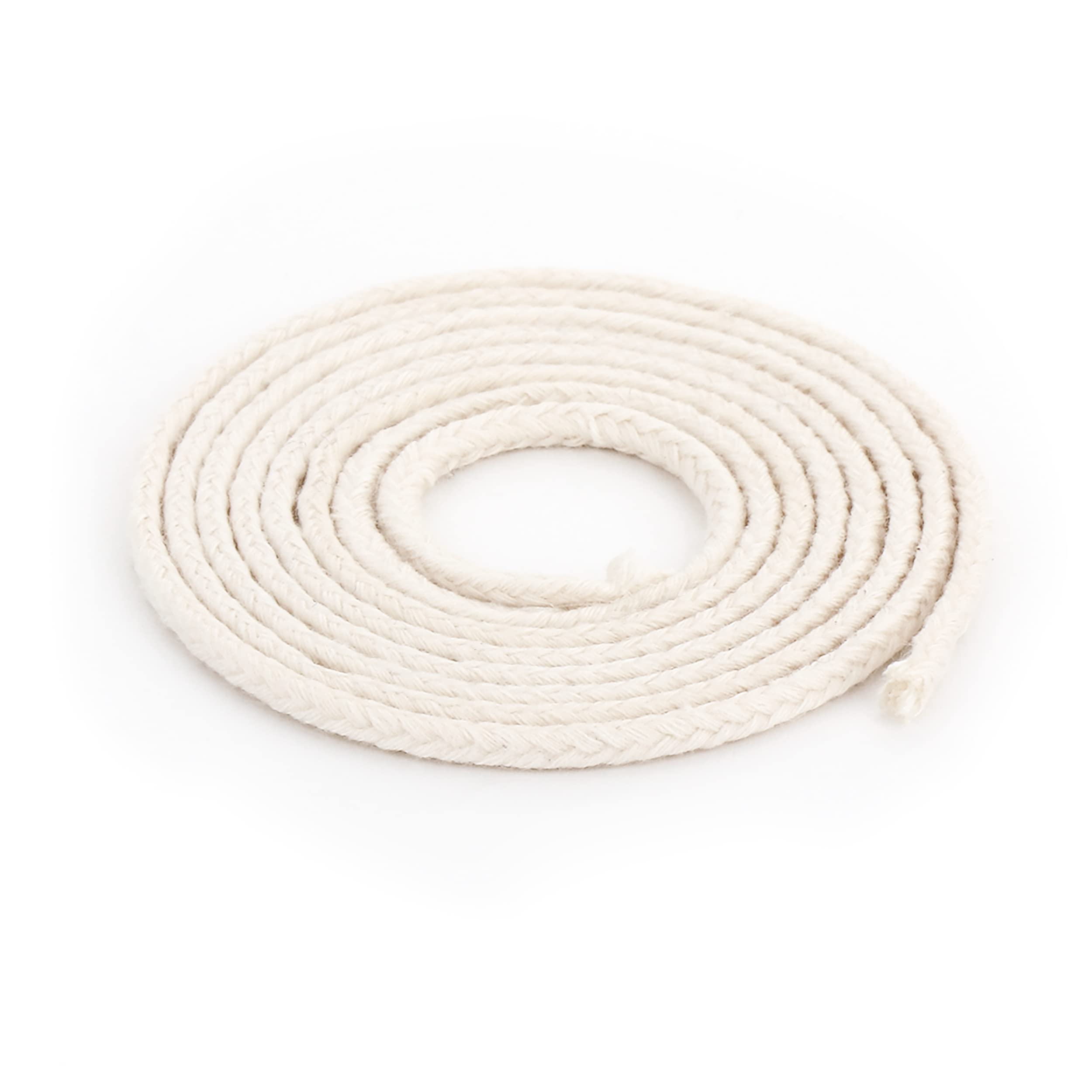 NKlaus 5 Metres Round Wick 100% Pure Cotton 2.5 mm Thin for Oil Lamp Kerosene Lamp