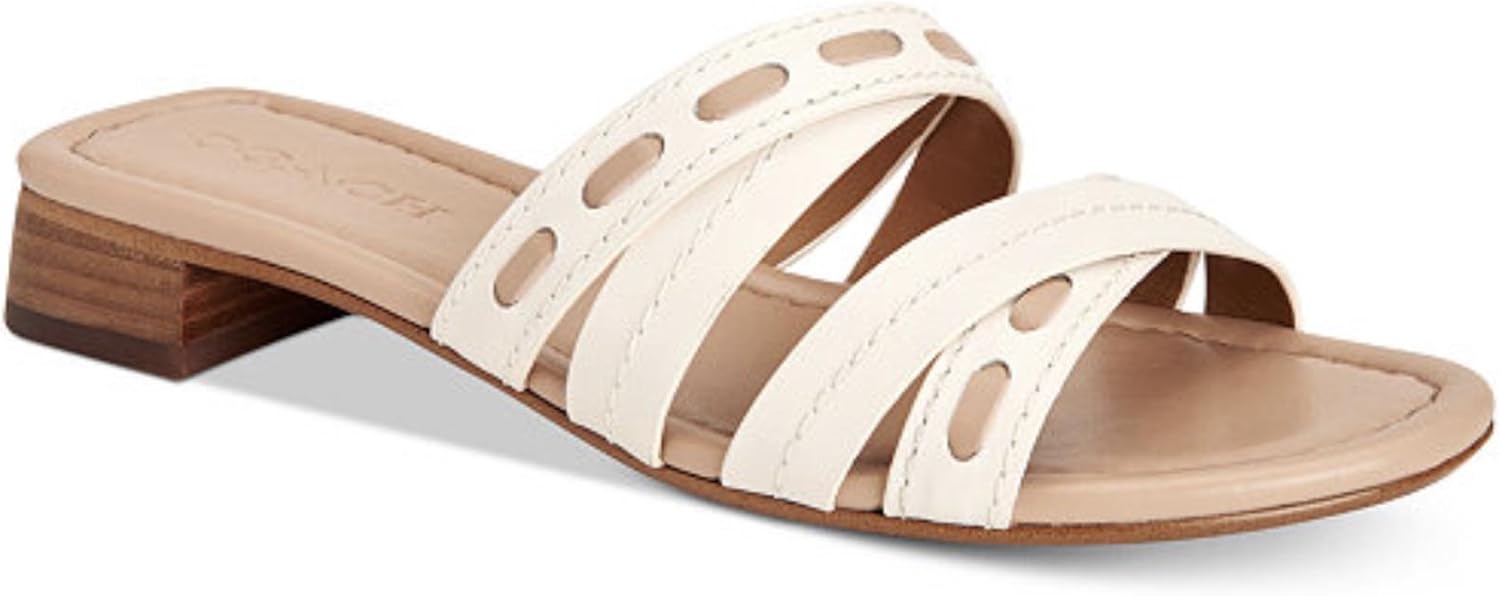 coach leather slides