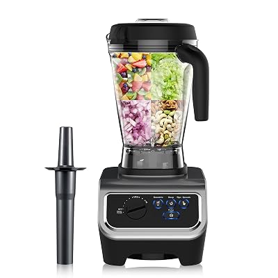 iCucina 1500w Blender for Kitchen with Pre-set Blending Programs, 64oz Heavy Duty Professional-Grade Blenders for Smoothies, Soups, Dips, Nut Butters, BPA-Free Tritan Jar