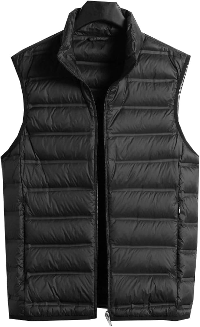 Men's ultralight Packable Down Puffer Vest Running Hiking Fishing