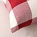 famibay Buffalo Checker Plaid Throw Pillow Case Black Red Farmhouse Throw Pillow Covers Accent Square Burlap Cushion Cover for Home Sofa Couch Bed（Burgundy）