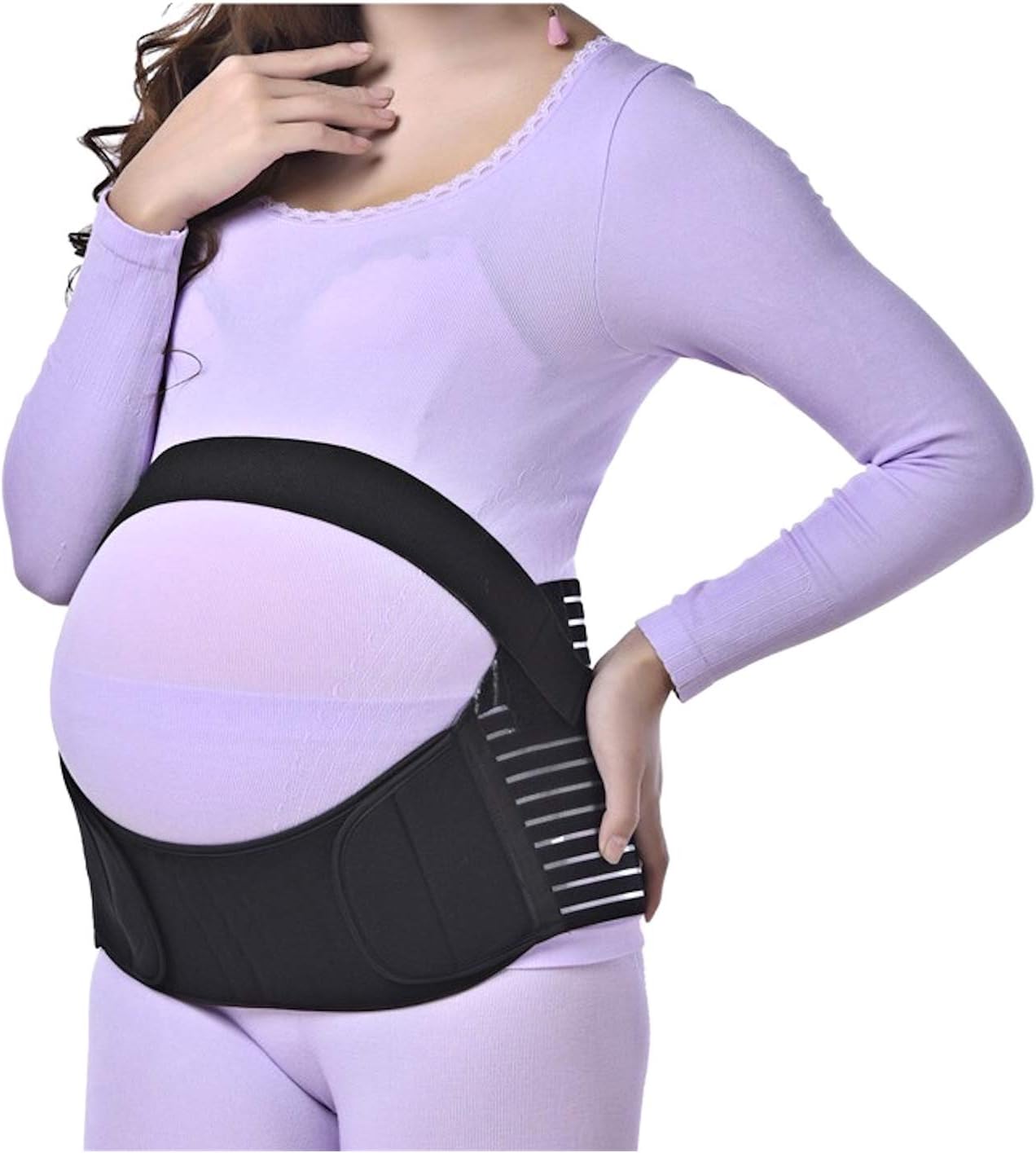 BabyBand Maternity Pregnancy Support Belt (Adjustable) Pelvic, Stomach, and Lower Back Support | Comfortable Belly and Waist Wrap | Relieve Hip and Pelvis Pain