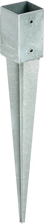 Soporte poste madera cuadrado, anclaje estaca cubo, 90 x 90 mm: Amazon