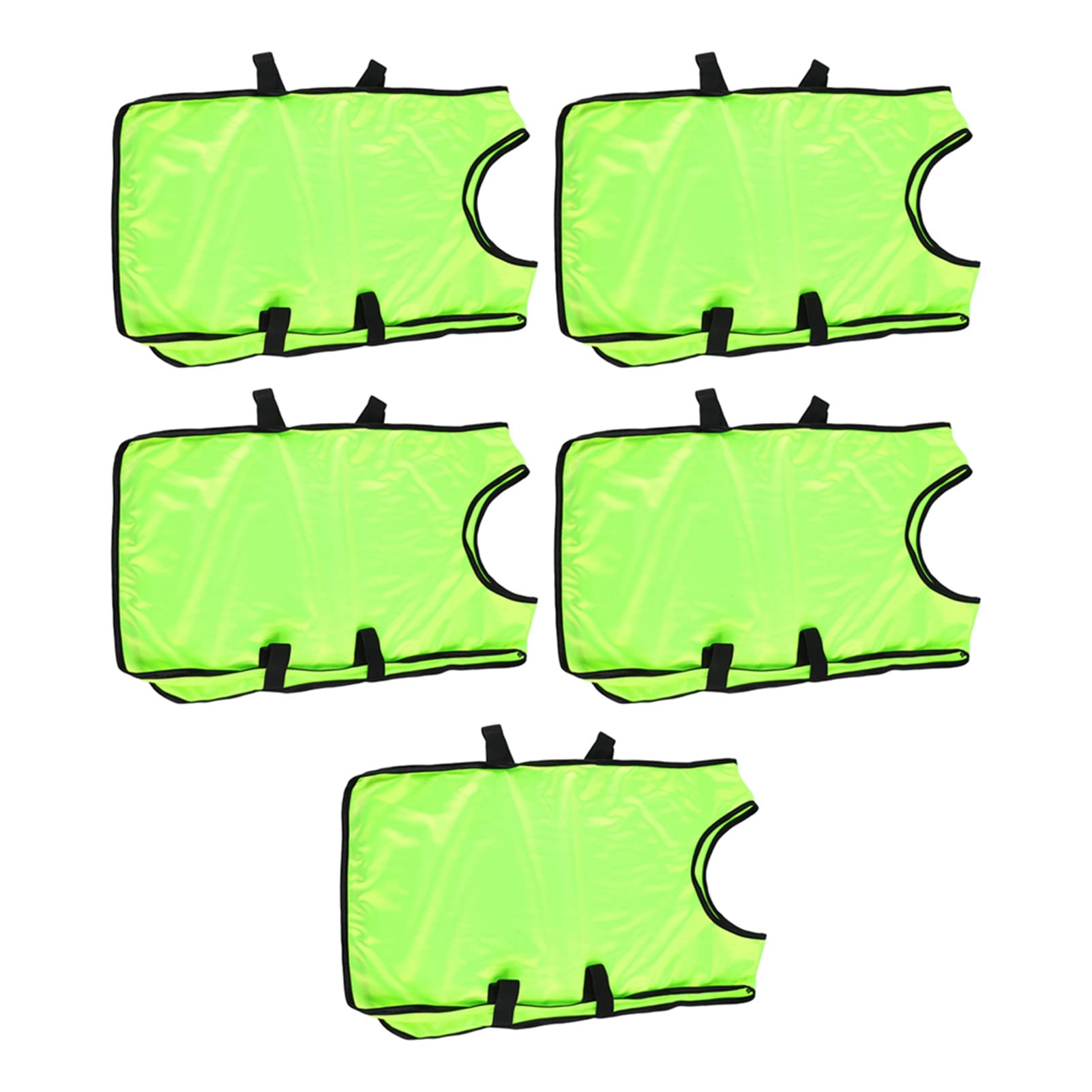 Shanrya Team Practice Pinnies Scrimmage Vests, 5PCS Kids Training Practice Tanks, Breathable Round Neck for Youth Adult Sports Basketball, Soccer, Football, Volleyball (Fluorescent Green)