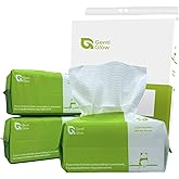 GentlGlow Disposable Face Towels, Clean Facial Towels, Multi-purpose Towels for Makeup Remover, Travel Towel, Facial Wash And Dry, Skincare, Daily Cleaning, 3 Pack (210 Count) 8 x 8 Inches