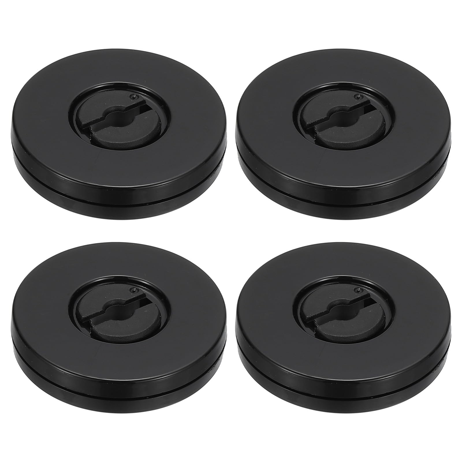PATIKIL 2 Inch Heavy Rotating Swivel Stand, 4Pcs 360˚ Rotation Lazy Susan Turntable with Steel Ball Bearings for Model Base Rotating Plants TV Computers Monitors, Black