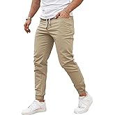 GINGTTO Mens Slim Fit Joggers Pants Elastic Waist Stretch Drawstring Tapered Leg