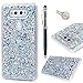 Badalink LG V20 Case Shiny Glitter Sparkle Powder Series Shockproof Drop Protection Soft TPU Flexible Rubber Protective Sratchproof Slim-Fit Colorful Cover for LG V20 - Silver