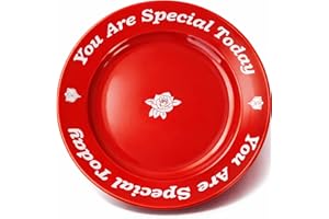 Tritaraesa You Are Special Today Red Plate, 10.6 Inch Ceramic Celebration Plate with Gift Box, Dishwasher Safe Keepsake Dish 