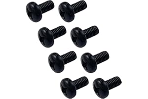 OTTOPO Rear License Plate Screws Black Compatible with Audi and VW M6-1.0 X 12mm 18-8 Stainless Steel Phillips Pan Head 8 Pack
