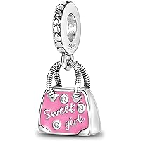 Abalorio De Animadora Deportiva Con Espíritu Escolar Para Mujer, Para Adolescentes, Plata De Ley 925 Oxidada, Se Adapta A Pulseras Europeas, Metal, No Es Una Piedra Preciosa