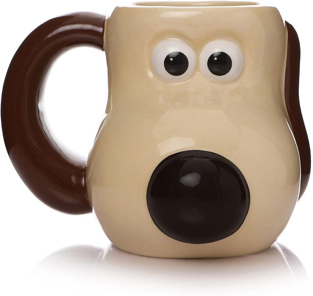 Half Moon Bay Aardman Gromit Shaped Mug - Large Ceramic Head Cup