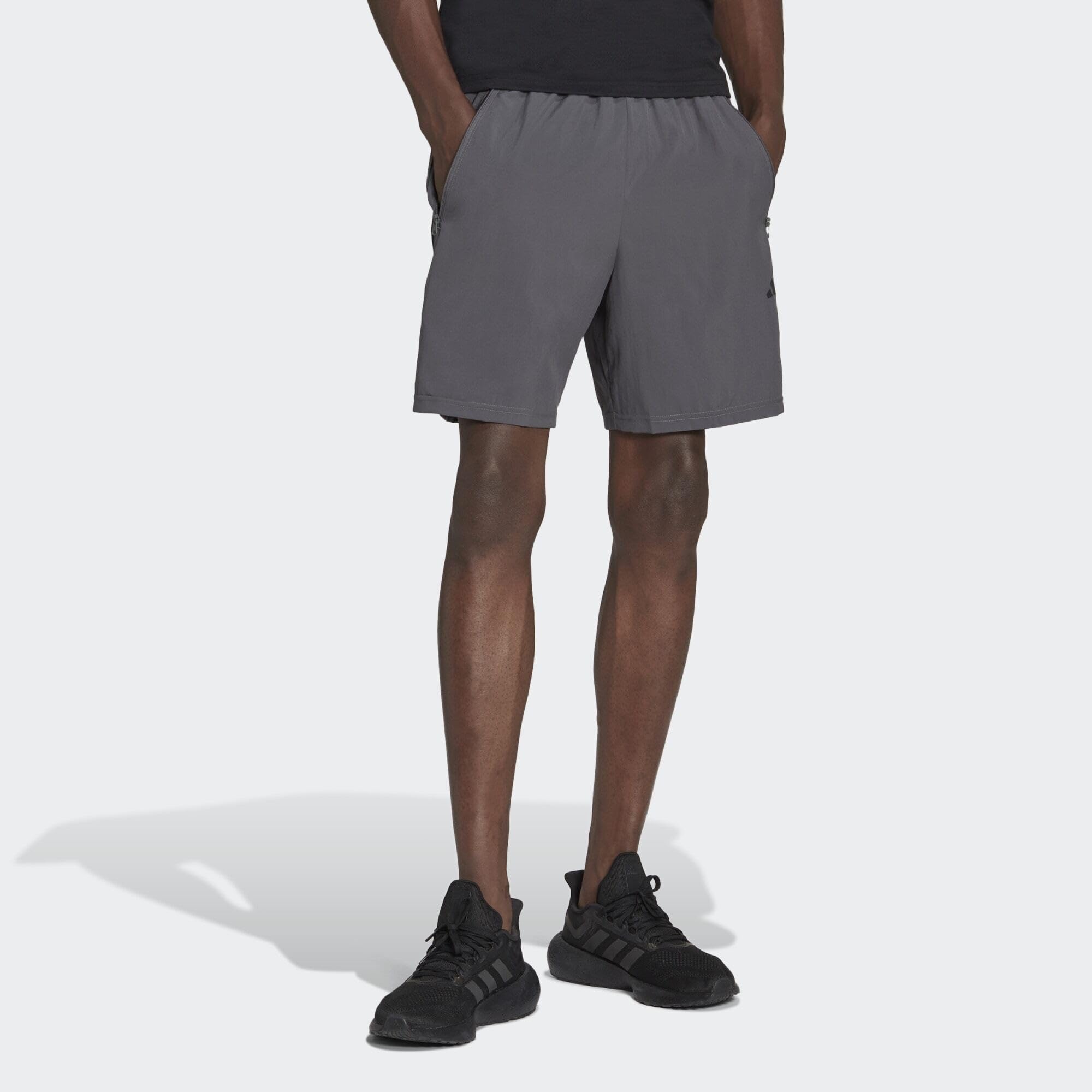 Adidas Herren Train Essentials Woven Training Shorts, Grey Five/Black, S 9 inch 2