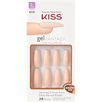 Amazon.com: KISS Gel Fantasy - Uñas de gel esculpidas listas para ...