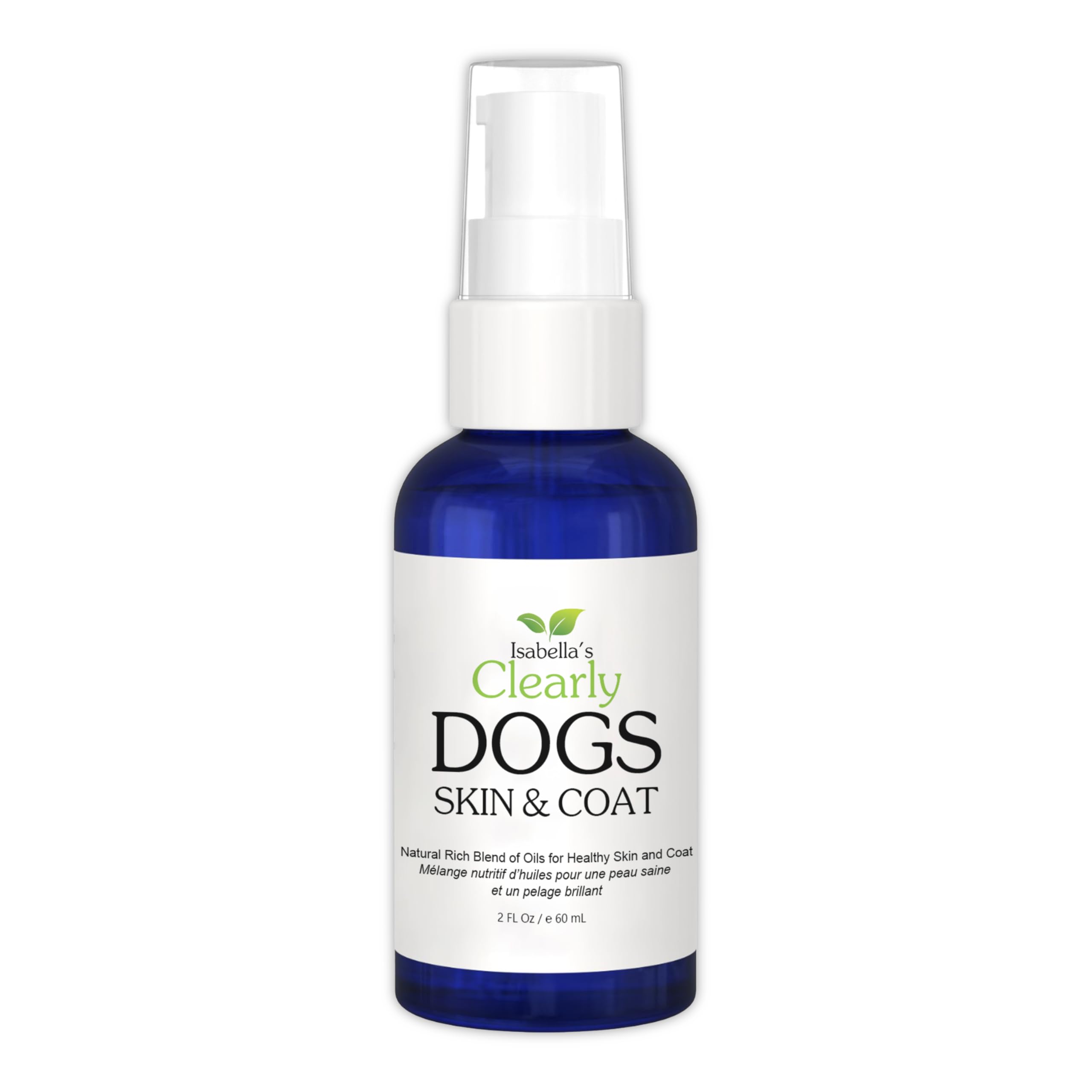 Clearly SKIN & COAT Topical Oil for Dogs | Relieve Dry Itchy Skin, Add Shine to a Dull Coat, Reduce Shedding with Coconut, Olive and Almond Oils | Vegan Pet Product Made in The USA
