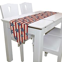 WOOR Double-Sided Retro 4Th of July Stars Table