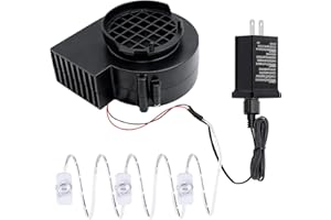 AIROADS Air Blower for Inflatables 12V 1.2A Fan Blower Replacement with 3 LED Lights for Garden Yard Inflatable Decor Halloween Christmas Holiday Inflatables (Air Blower 1.2A)