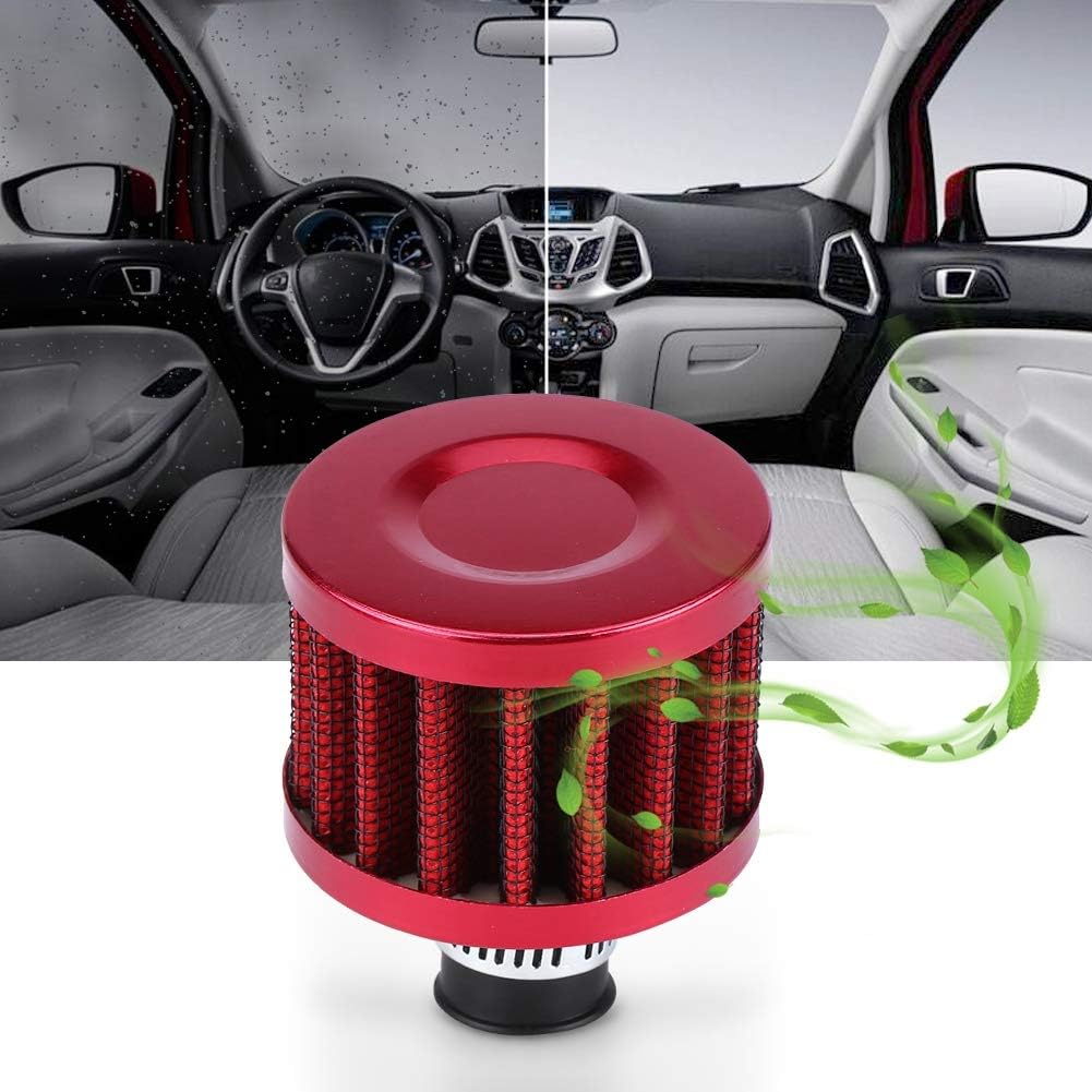 Universal 13mm Car Cold Air Intake Filter Kit, Crankcase Vent Cover Engine Oil Breather Filter Red - Image 4