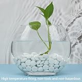 Hisredsun 290pcs White Glass Pebbles 1.35kg Vase Filler Stones view 2