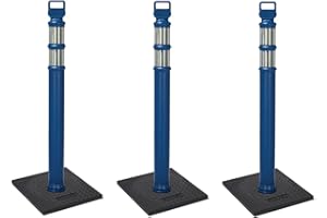 CORTINA SAFETY PRODUCTS Cortina 03-747BRBC-3 EZ Grab Delineator 45" Post, Blue, 3 Count (Pack of 1)