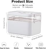 Accmuzzy Lockable Medicine Storage Box, 2-Layer Organizer for Home & Office view 2
