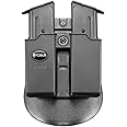 Fobus 4500NDP Evolution Double Mag Pouch for 1911 & .45 Single-Stack Double Magazine Pouch, Ambidextrous Paddle, Black, Large