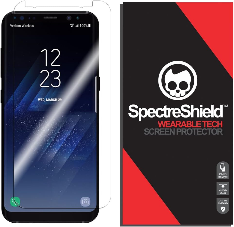 Spectre Shield Screen Protector for Samsung Galaxy S8 Plus Screen Protector Case Friendly Accessories Flexible Full Coverage Clear TPU Film