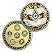 Proud Military US Freemason Military Veteran Challenge Coin with Delicate Card