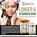 Lezuna Hair Skin and Nails Vitamins, Jump Start Hair Growth, Anti-Aging Benefits, Increase Nail Strength, Phytoceramides Growth Supplement, Only 1 Capsule Per Day - 30 Capsules