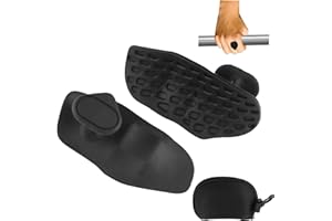 CIYOJA Rubber Fingerless Gym Grips for Women Men: Workout Weight Lifting Gloves, Anti-Slip Hand Palm Protection Wrist Wraps, Exercise Support Accessories