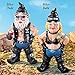 Collections Etc Biker Garden Gnome Figurine with Motorcycle Leather Gear and Tattoos - Hand-Painted Yard Statue, Biker Dude