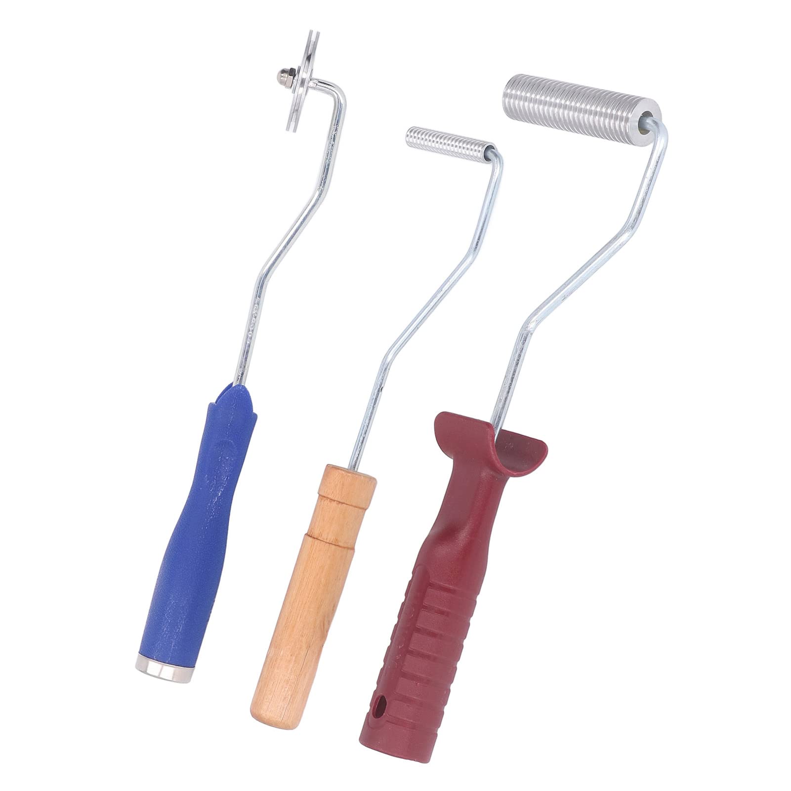 Fiberglass Bubble Paddle Tool, 3Pcs Fiberglass Roller Tools Kit Aluminum Alloy Fiberglass Resin Laminating Bubble Roller Set for Tub Shower Bathtub Boat Repair