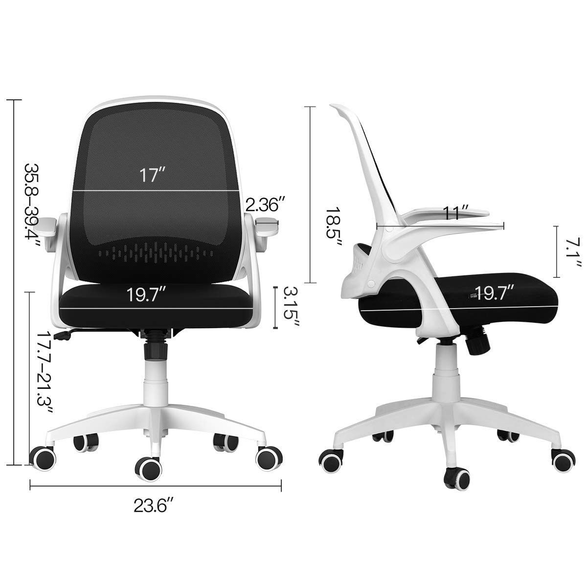 Hbada Office Task Desk Chair Swivel Home Comfort Chairs ...