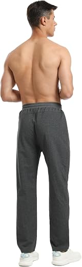 HCSS Mens Joggers Tracksuit Bottoms Grey Grey06 3XL Cotton Zip Pockets view 3