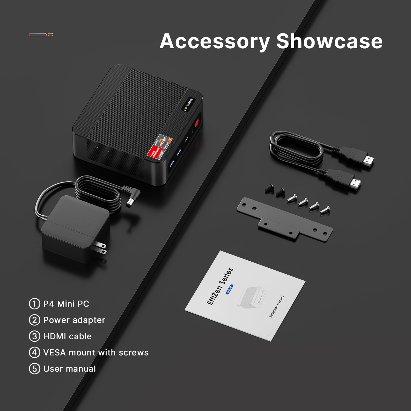 BOSGAME P4 Mini PC, Mini Computers with AMD Ryzen 7 5825U (up to 4.5GHz), 32GB DDR4 1TB PCIe SSD, 4K Triple Display, Dual LAN 2.5G, Wi-Fi 6E/BT5.2, Micro Desktop Computers for Gaming, Office & Design