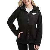 Reebok Womens Fleece Jacket - Lightweight Super Soft Polar Fleece Lined Outerwear - Zip Up Hooded Winter Jackets for Women